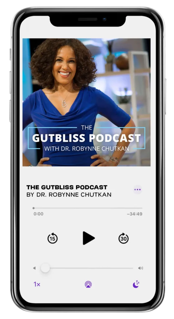 The Gutbliss podcast on iphone.
