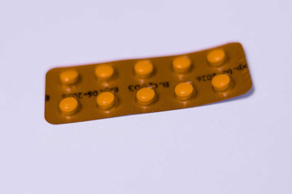 Orange Hormone Therapy Pills.